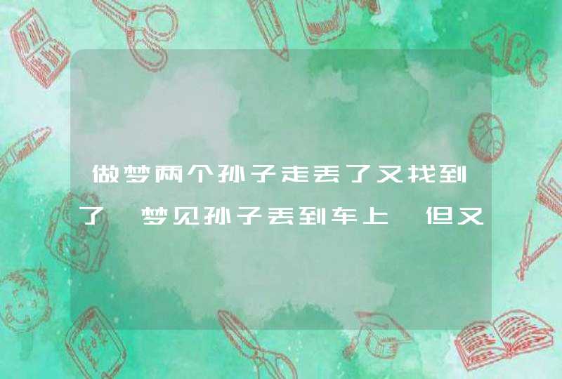 做梦两个孙子走丢了又找到了,梦见孙子丢到车上,但又找回来了 做梦两个孙子走丢了又找到了,梦见孙子丢到车上,但又找回来了
