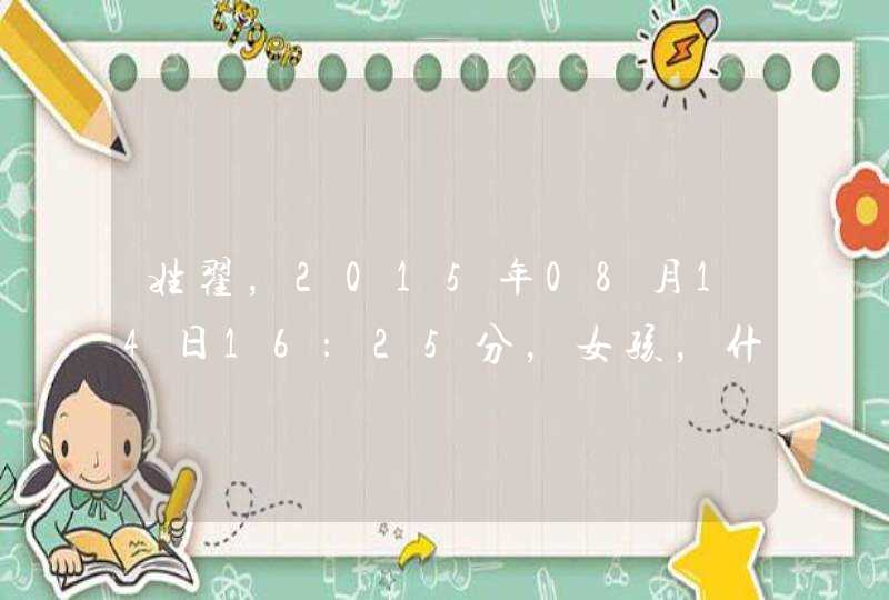 姓翟,2015年08月14日16:25分,女孩,什么名字最好? 姓翟,2015年08月14日16:25分,女孩,什么名字最好?
