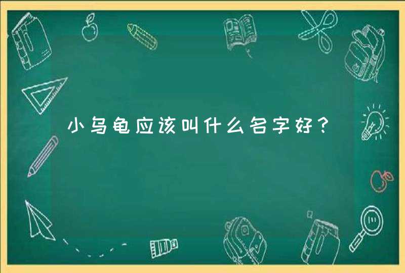 小乌龟应该叫什么名字好? 小乌龟应该叫什么名字好?
