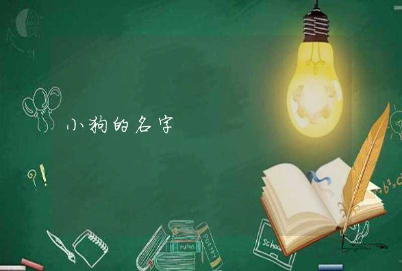 小狗的名字 小狗的名字