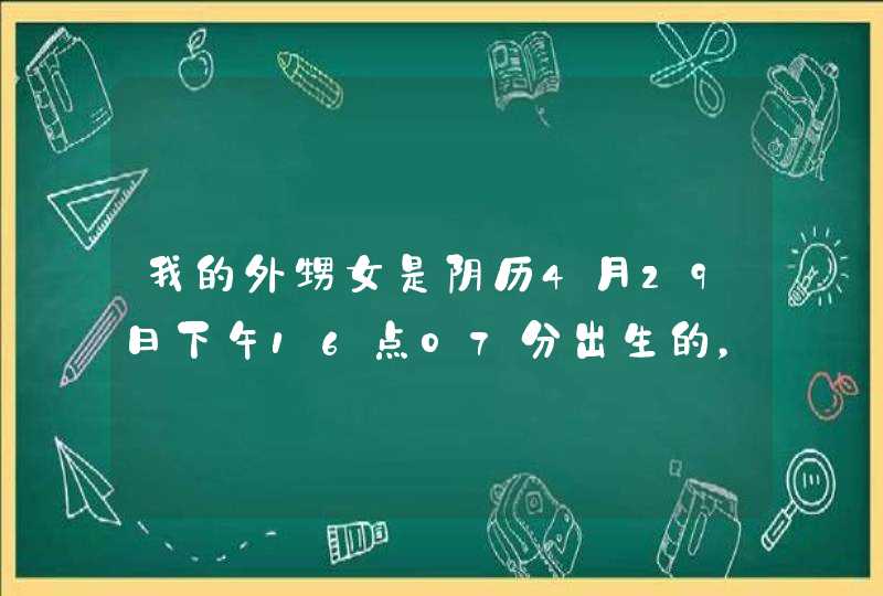 我的外甥女是阴历4月29日下午16点07分出生的,爸爸姓李,妈妈姓付,起个什么名字好啊? 我的外甥女是阴历4月29日下午16点07分出生的,爸爸姓李,妈妈姓付,起个什么名字好啊?