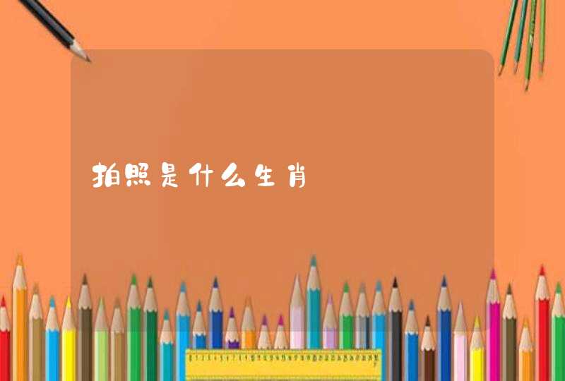 拍照是什么生肖 拍照是什么生肖