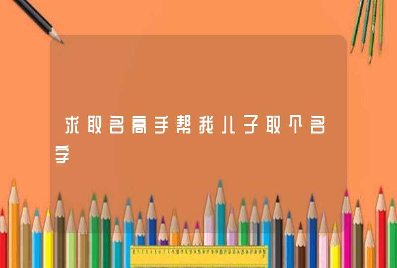 求取名高手帮我儿子取个名字 求取名高手帮我儿子取个名字