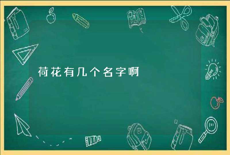 荷花有几个名字啊 荷花有几个名字啊