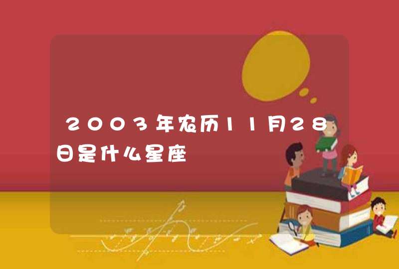 2003年农历11月28日是什么星座 2003年农历11月28日是什么星座