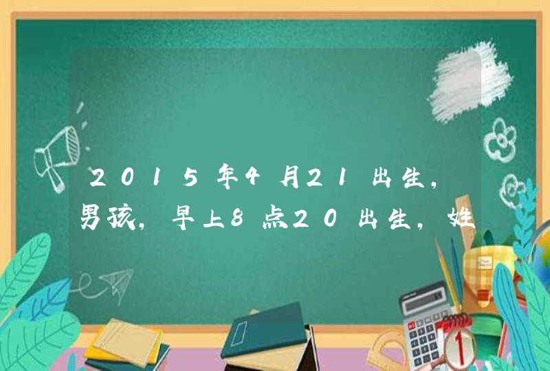 2015年4月21出生,男孩,早上8点20出生,姓蔡起什么名字好 2015年4月21出生,男孩,早上8点20出生,姓蔡起什么名字好