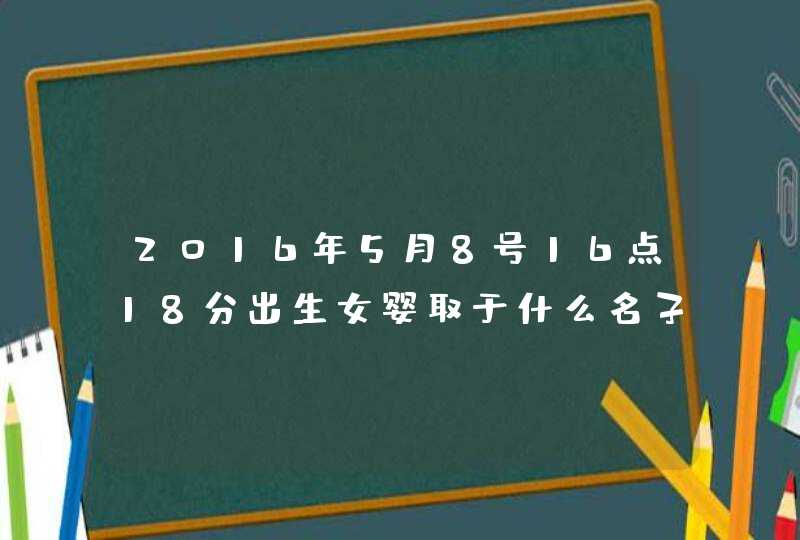 2016年5月8号16点18分出生女婴取于什么名子。姓徐 2016年5月8号16点18分出生女婴取于什么名子。姓徐