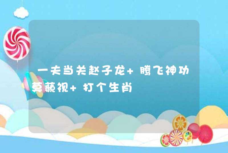 一夫当关赵子龙 腾飞神功莫藐视 打个生肖
