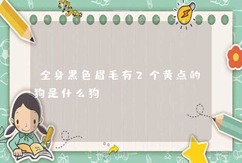 全身黑色眉毛有2个黄点的狗是什么狗？