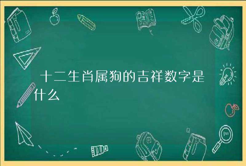 十二生肖属狗的吉祥数字是什么