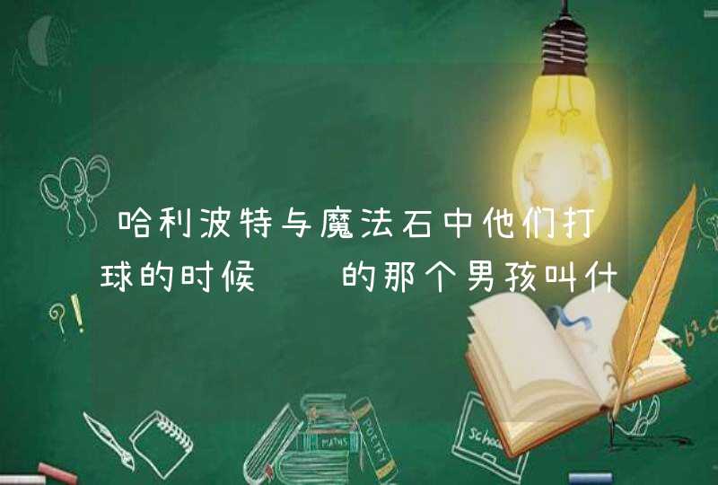 哈利波特与魔法石中他们打球的时候领队的那个男孩叫什么名字？