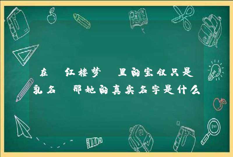 在《红楼梦》里的宝钗只是乳名，那她的真实名字是什么？