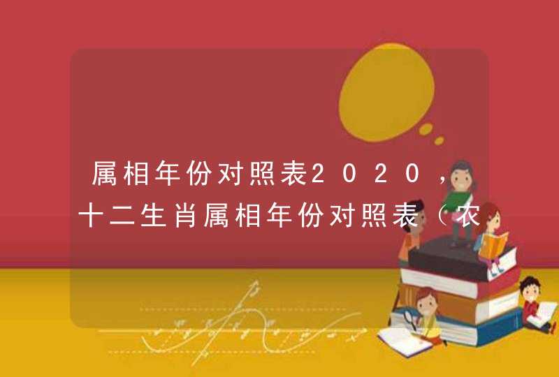属相年份对照表2020，十二生肖属相年份对照表（农历1900–210