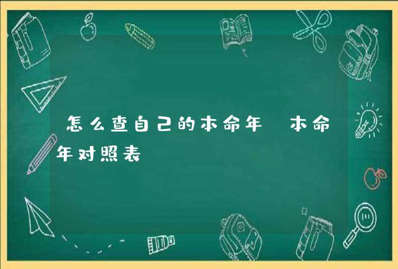 怎么查自己的本命年_本命年对照表
