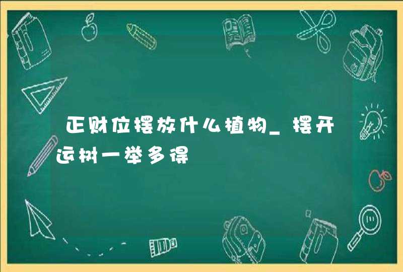 正财位摆放什么植物_摆开运树一举多得