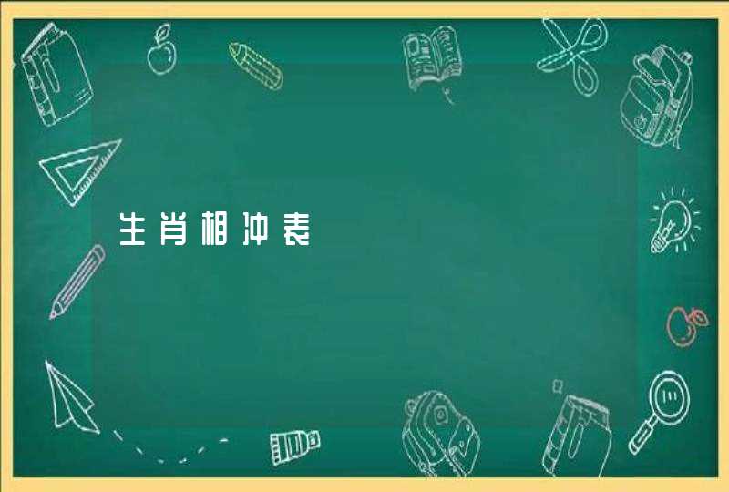 生肖相冲表