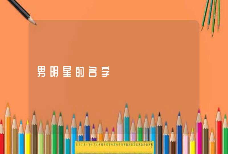 男明星的名字
