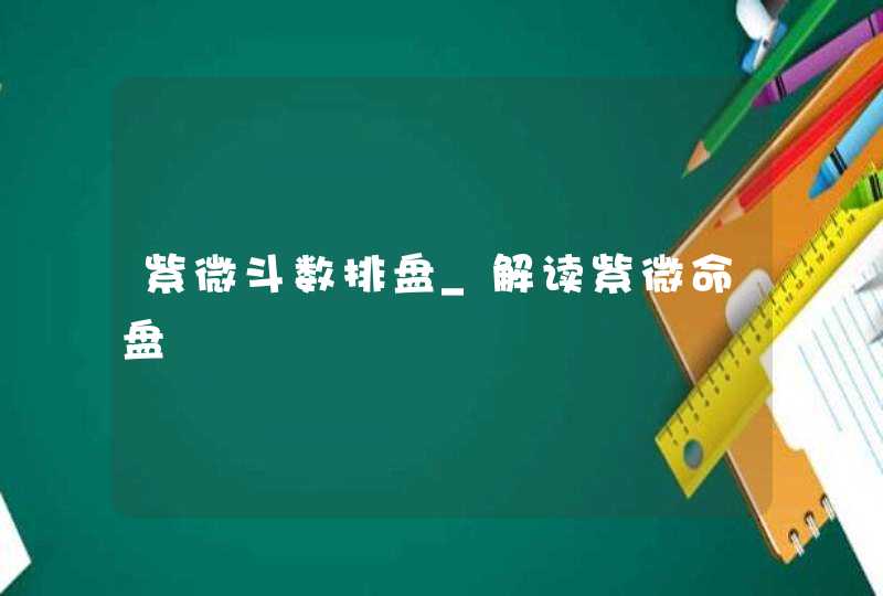 紫微斗数排盘_解读紫微命盘