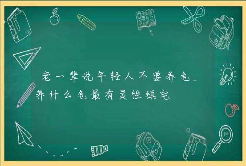 老一辈说年轻人不要养龟_养什么龟最有灵性镇宅