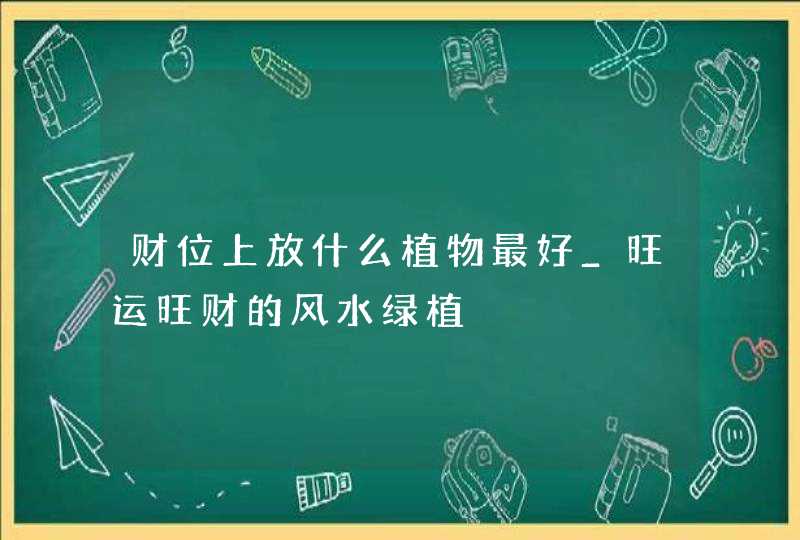 财位上放什么植物最好_旺运旺财的风水绿植