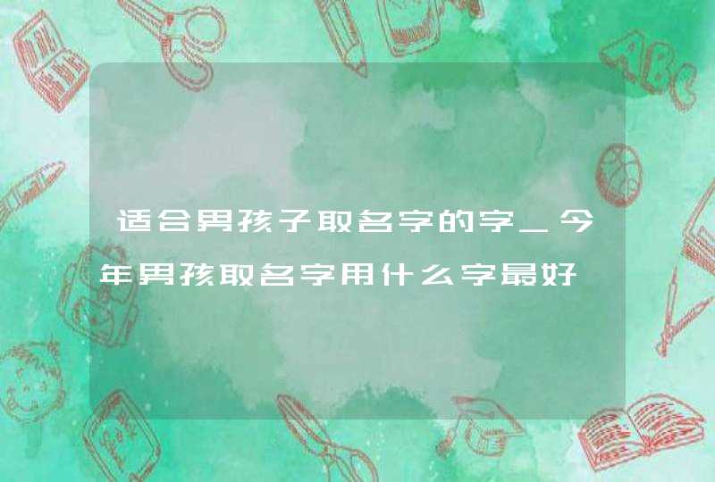 适合男孩子取名字的字_今年男孩取名字用什么字最好