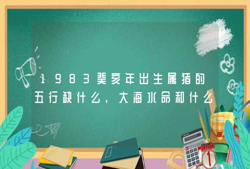 1983癸亥年出生属猪的五行缺什么,大海水命和什么相生相克
