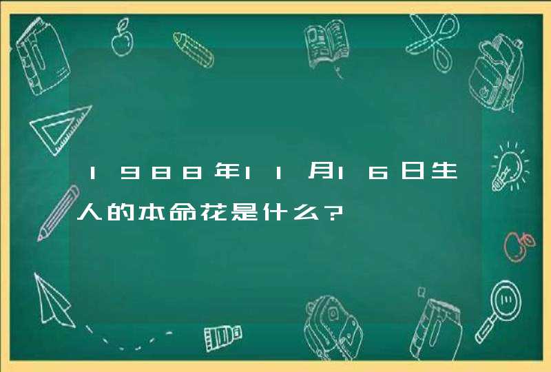 1988年11月16日生人的本命花是什么?