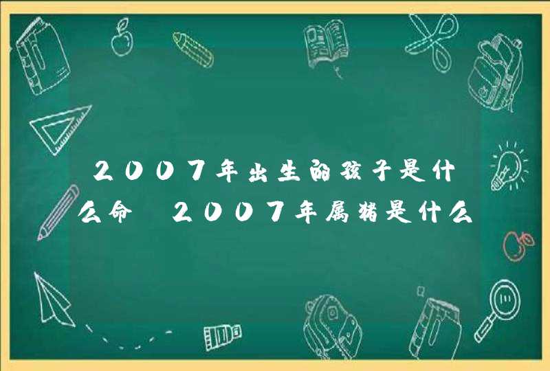 2007年出生的孩子是什么命_2007年属猪是什么命