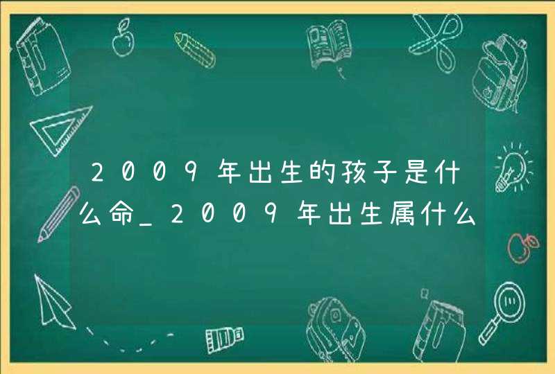 2009年出生的孩子是什么命_2009年出生属什么生肖